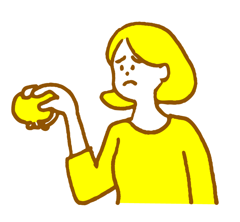 今のレンズは使用期間を過ぎてしまったけど、お金がないしこのまま使おうかな？のイラスト