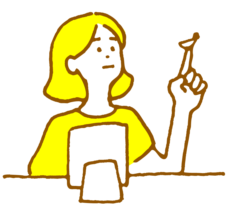 コンタクトに化粧品がついたみたい…のイラスト