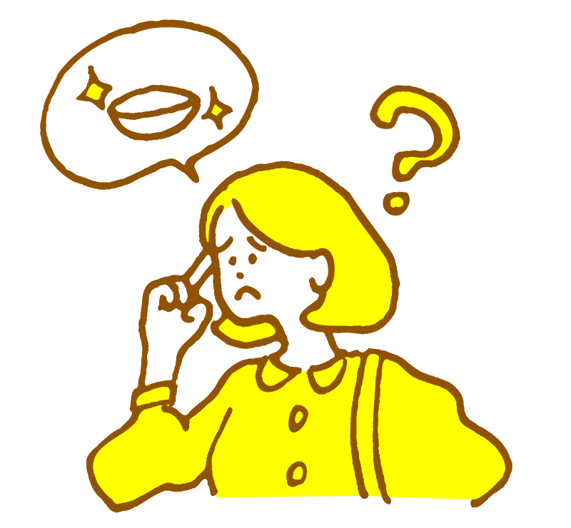 旅行先でコンタクトレンズをなくしてしまった…のイラスト